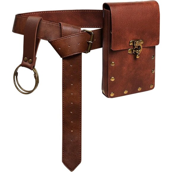 Handbags - Steampunk Brown Leather Belt Pouch Waist Bag Medieval Phone Holder CosplayX